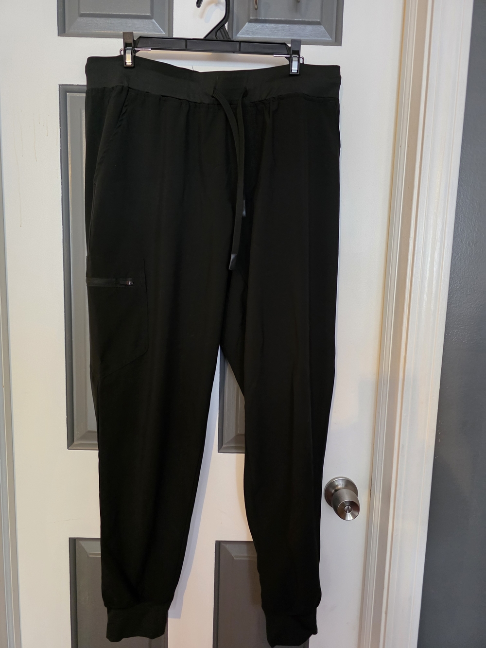 Women's Black Drawstring Jogger Scrub Pants